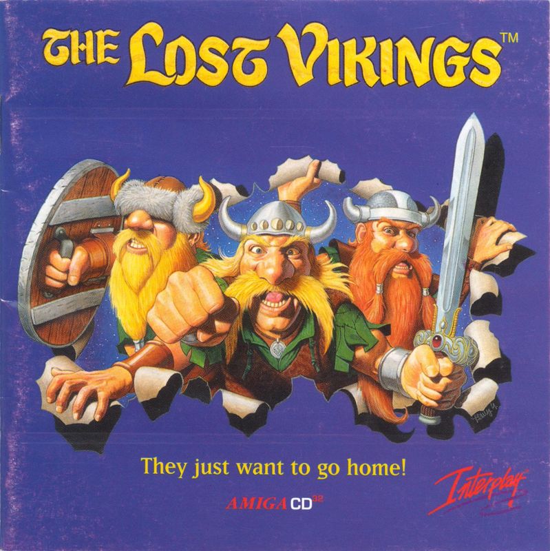 The Lost Vikings box art for Amiga CD32